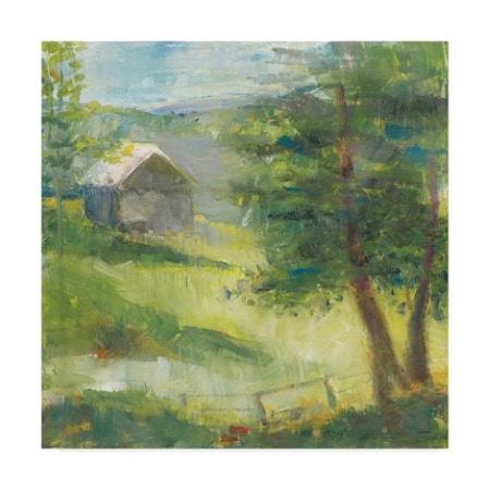 Sue Schlabach 'Gray Barnscape' Canvas Art,18x18
